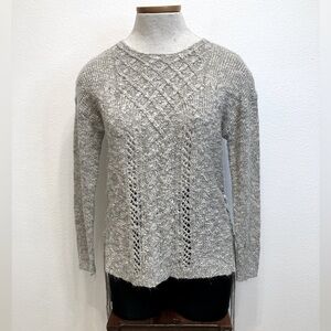 3/$15 Knox Rose Gray Cable Knit Sweater Women’s X-Small Boho Winter Lace Up Cozy